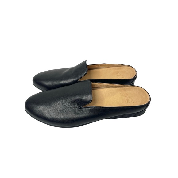 Dansko Shoes - Dansko Lexie Black Milled nappa leather Mules slides Size‎ 39 black